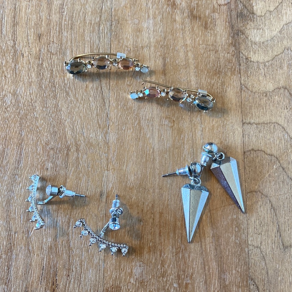 Lot of three pairs of earrings